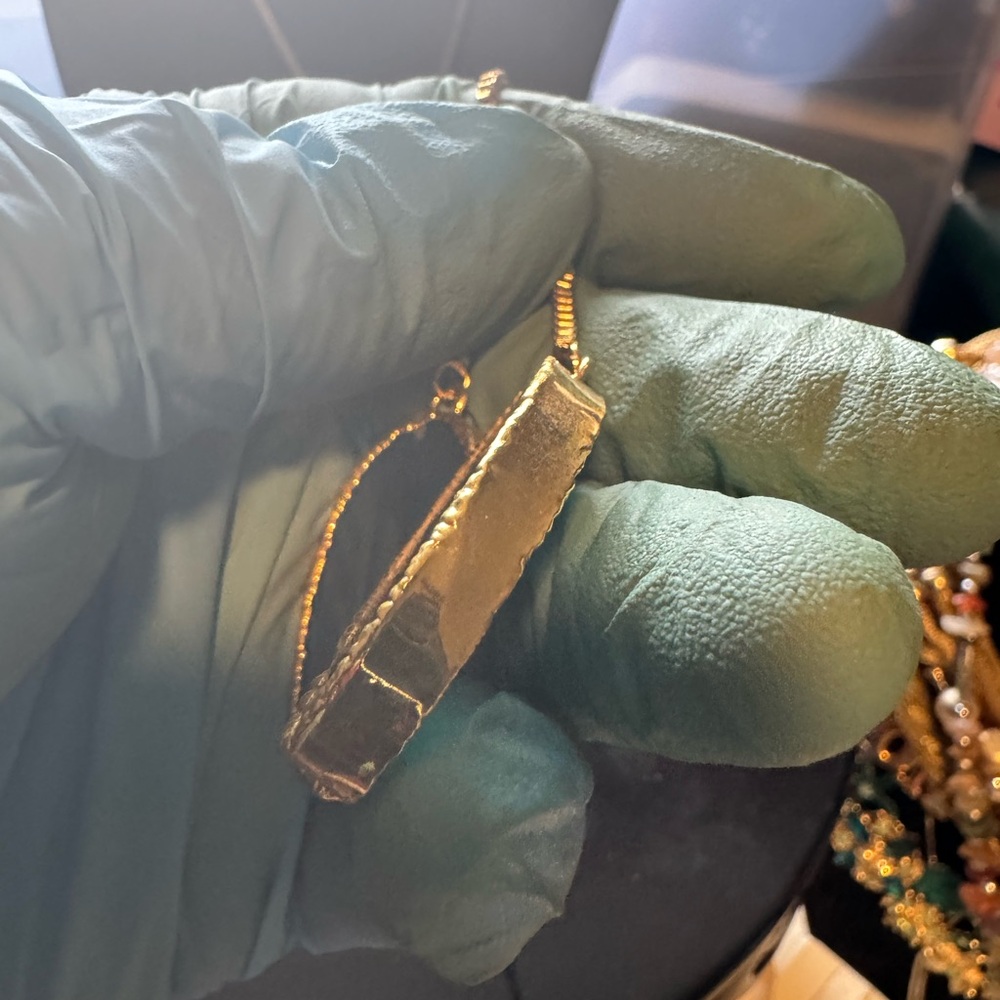 Vtg Bolo Gold/Glass necklace - Picture 5 of 5